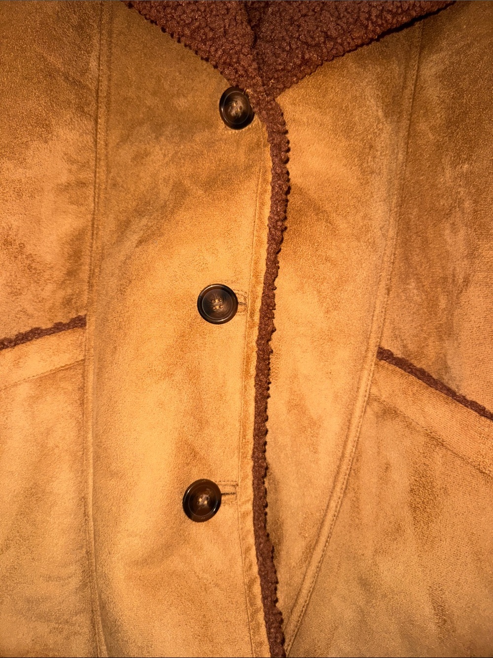 Free People • Diogo Shearling Sherpa Suede Jacket Coat Size XS - Picture 8 of 14